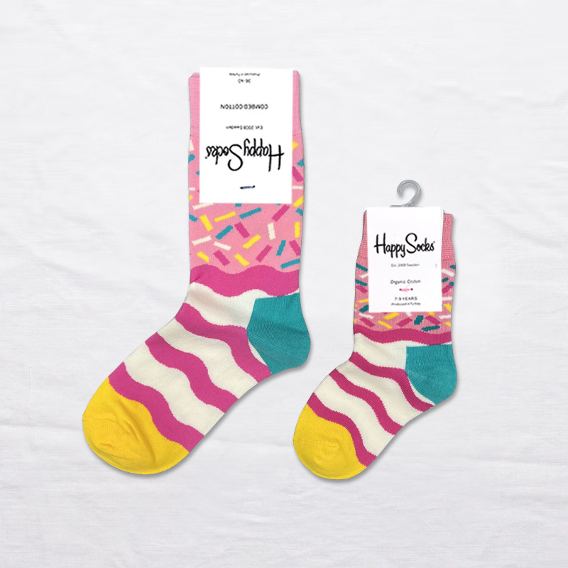 Happy Socks children's socks mid tube socks men and women wear lovely wholesale - Picture 47 of 120