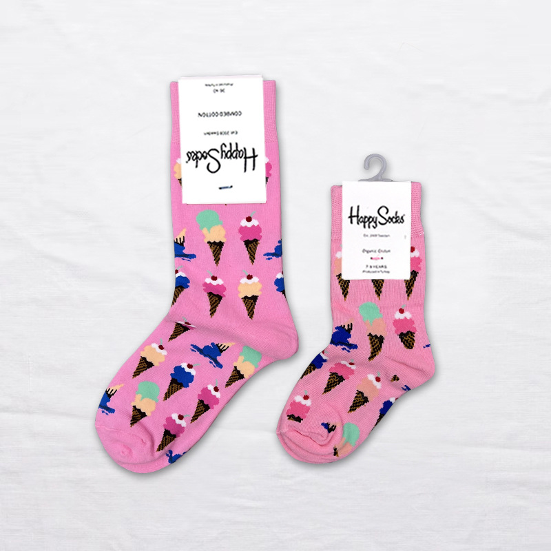 Happy Socks children's socks mid tube socks men and women wear lovely wholesale - Picture 55 of 120