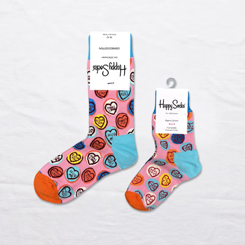Happy Socks children's socks mid tube socks men and women wear lovely wholesale - Picture 62 of 120