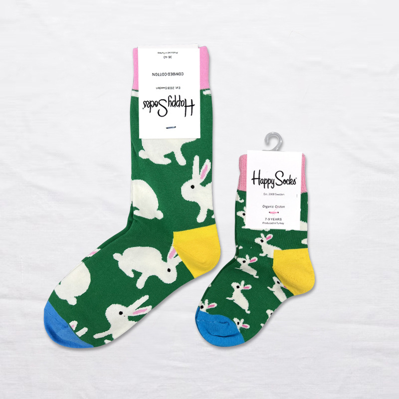 Happy Socks children's socks mid tube socks men and women wear lovely wholesale - Picture 90 of 120