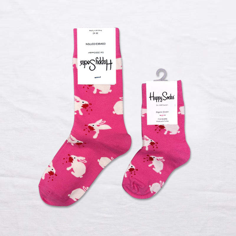 Happy Socks children's socks mid tube socks men and women wear lovely wholesale - Picture 114 of 120