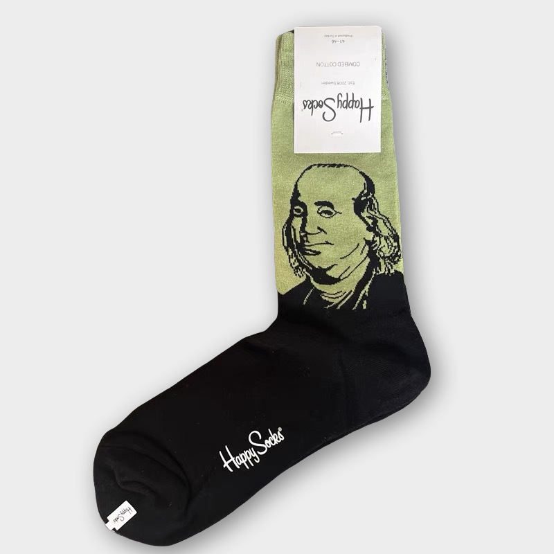 Happy Socks Hombre Algodón Calcetines Medio Tubo Calcetines Transpirables - Imagen 37 de 134