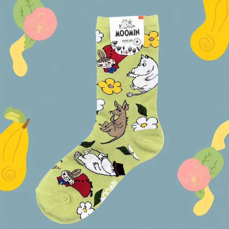 moomin cotton socks women's socks cartoon tube tide socks - Picture 44 of 127