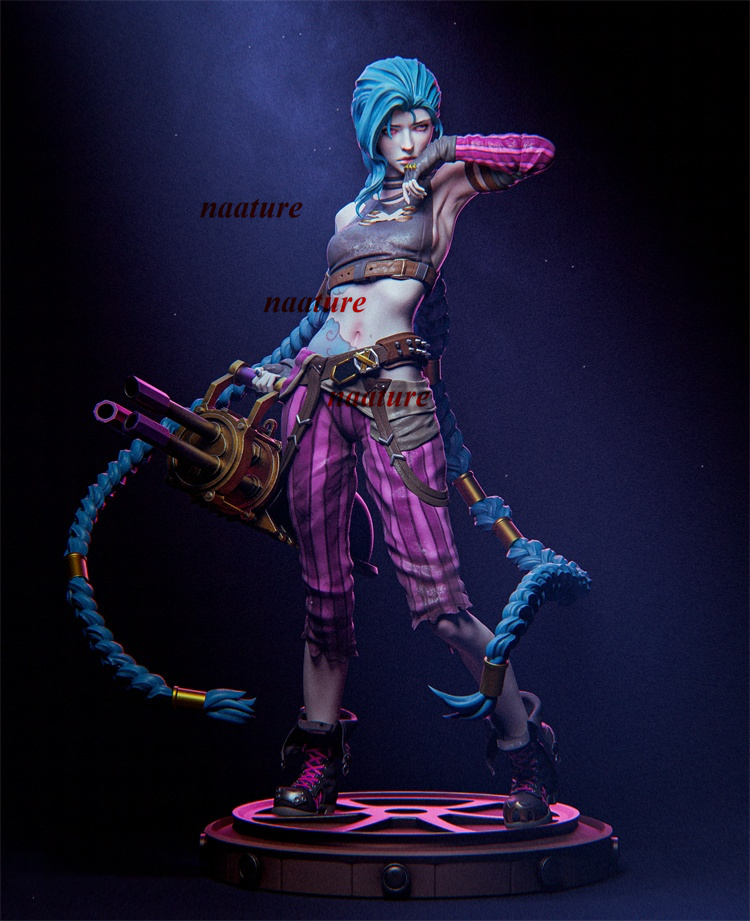 Jinx 1/4 Unpainted GK Model 3D Printed Figure Unassembled Resin Garage Kit 44cmH - Picture 10 of 11