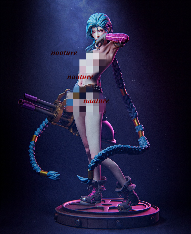 Jinx 1/4 Unpainted GK Model 3D Printed Figure Unassembled Resin Garage Kit 44cmH - Picture 11 of 11
