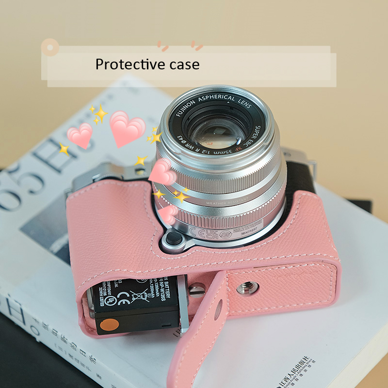 Genuine Leather Camera Bag Case Protect Cover Belt Strap For Fujifilm X-M5 XM5 - Picture 29 of 38