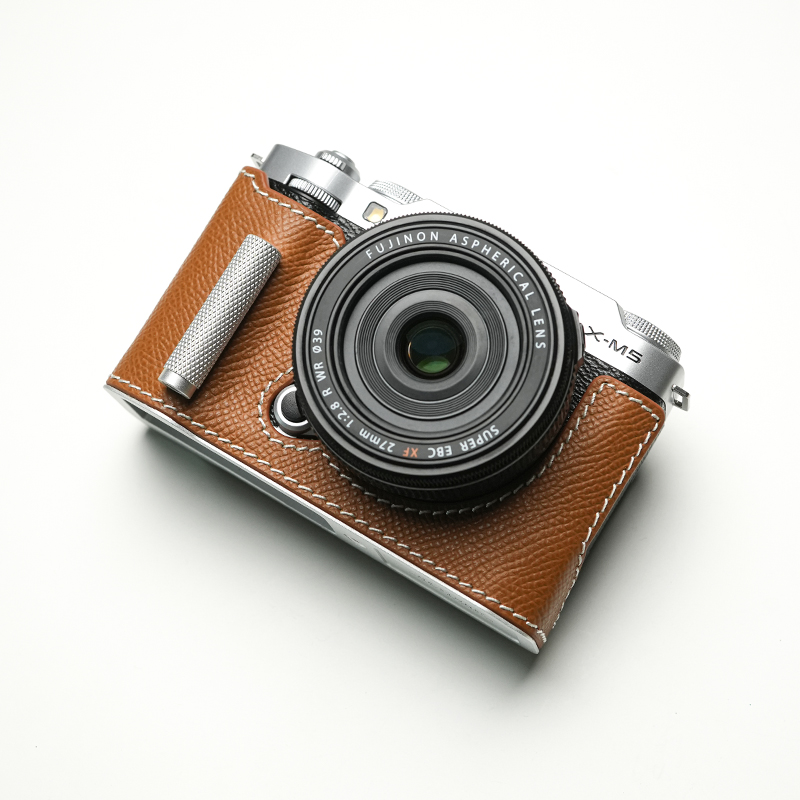 Real Leather Camera Bag Case Grip Protect Cover Belt Strap For Fujifilm X-M5 XM5 - Picture 29 of 36