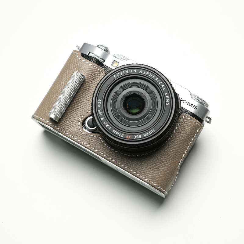Real Leather Camera Bag Case Grip Protect Cover Belt Strap For Fujifilm X-M5 XM5 - Picture 30 of 36