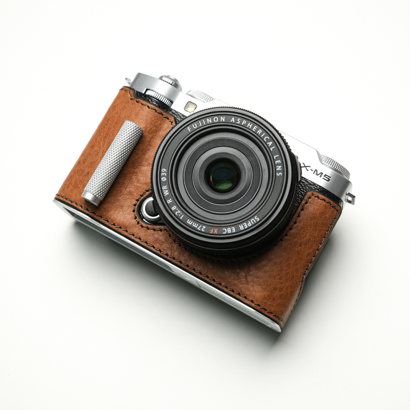 Real Leather Camera Bag Case Grip Protect Cover Belt Strap For Fujifilm X-M5 XM5 - Picture 34 of 36