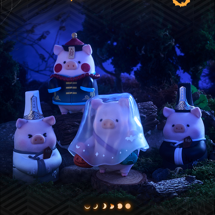 Lulu The Piggy Zombie Ghost Black and White Impermanence Set