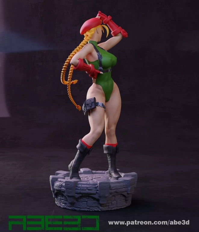 Cammy Sf 3 Vers Sin Pintar Impresión 3D Resina Kits Estatuilla 10.2" 12.2" Modelo de Juego - Imagen 12 de 14