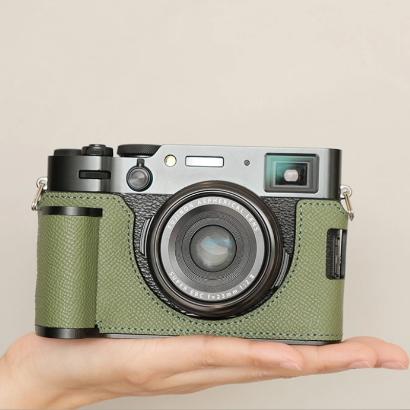 Real Leather Camera Bag Case Protect Cover Belt For Fujifilm X100VI Fuji X-100VI - Picture 29 of 36