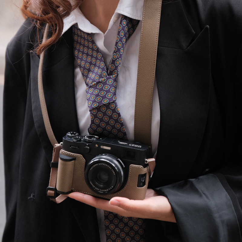 Real Leather Camera Bag Case Protect Cover Belt For Fujifilm X100VI Fuji X-100VI - Picture 33 of 36