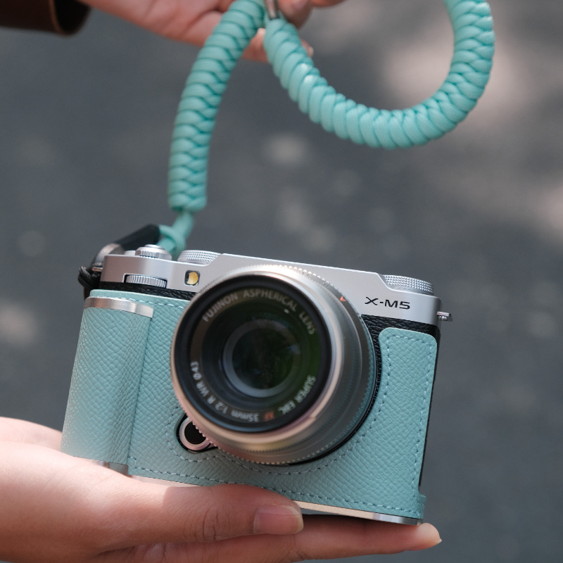 Genuine Leather Camera Bag Case Protect Cover Belt For Fujifilm XM5 Fuji X-M5 - Picture 24 of 36