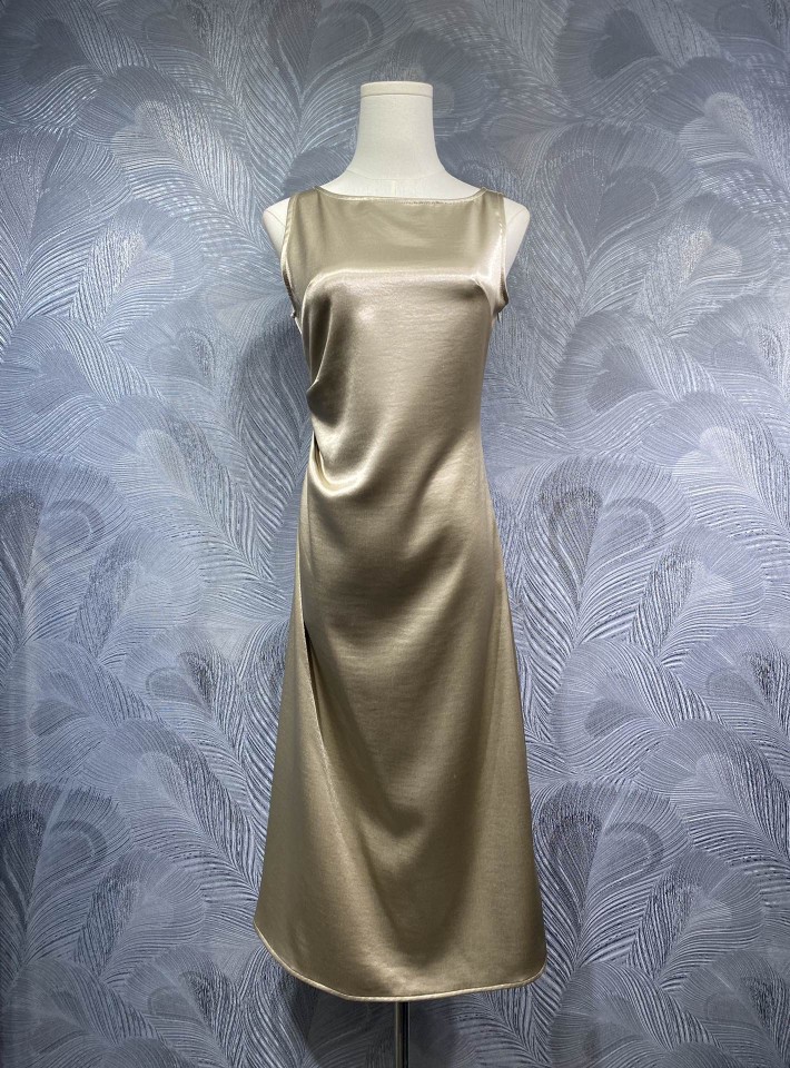 women's 2025 summer new acetic acid slim solid color dress - Bild 17 von 17