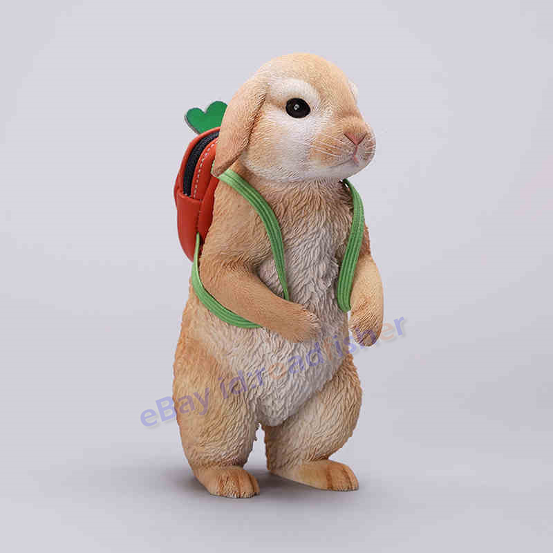 JXK 1/4 Lop Rabbit Animal Pet Simulation Statue Painted 4 Color 10.5*16.5*12.5cm - Picture 22 of 25