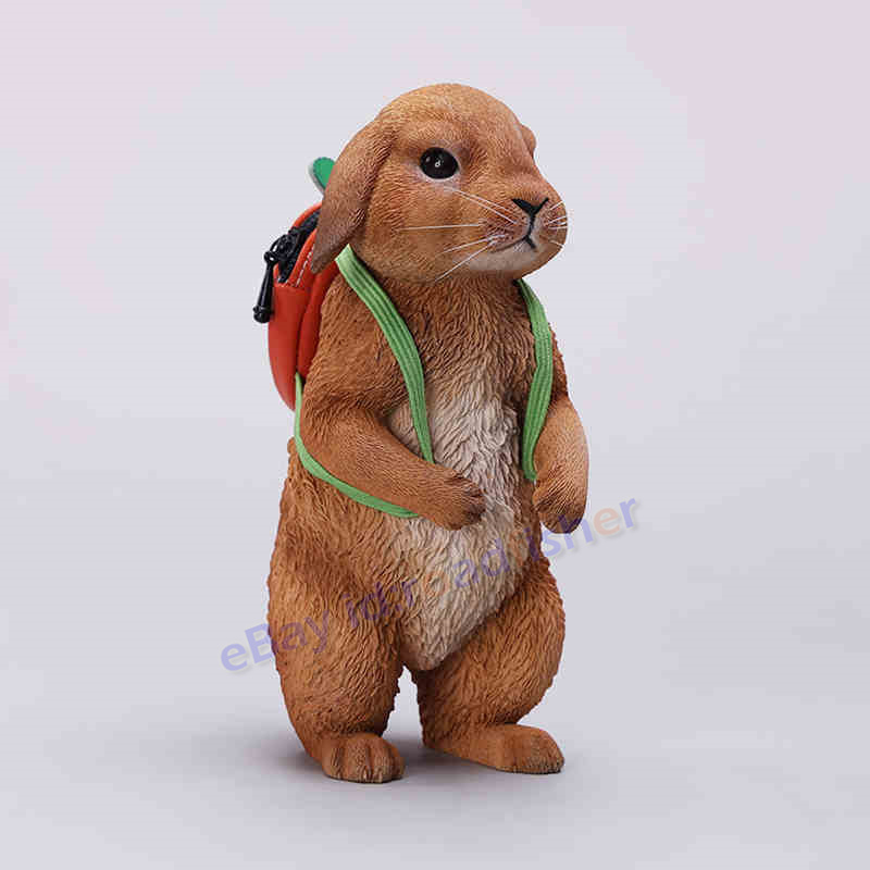 JXK 1/4 Lop Rabbit Animal Pet Simulation Statue Painted 4 Color 10.5*16.5*12.5cm - Picture 24 of 25