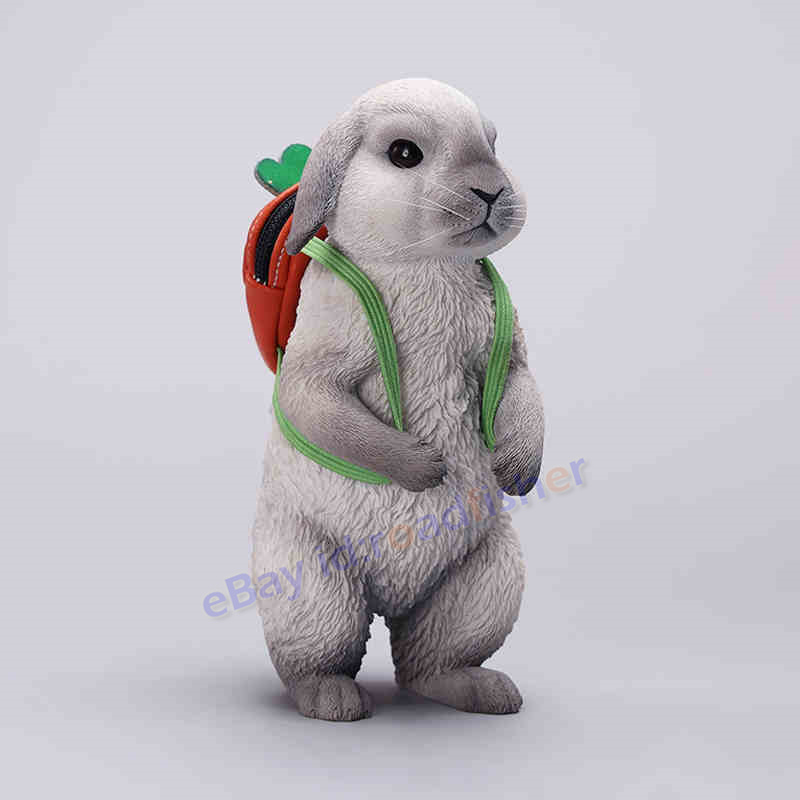 JXK 1/4 Lop Rabbit Animal Pet Simulation Statue Painted 4 Color 10.5*16.5*12.5cm - Picture 25 of 25