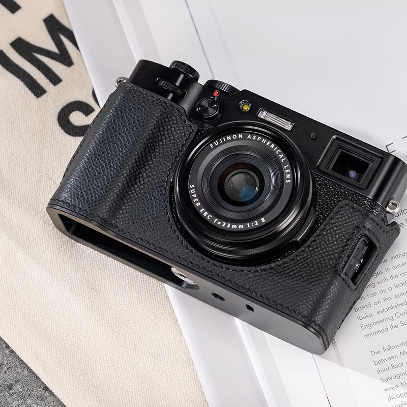 Real Leather Camera Bag Case Grip Protect Cover Belt For Fujifilm X-100V X100V - Picture 20 of 24