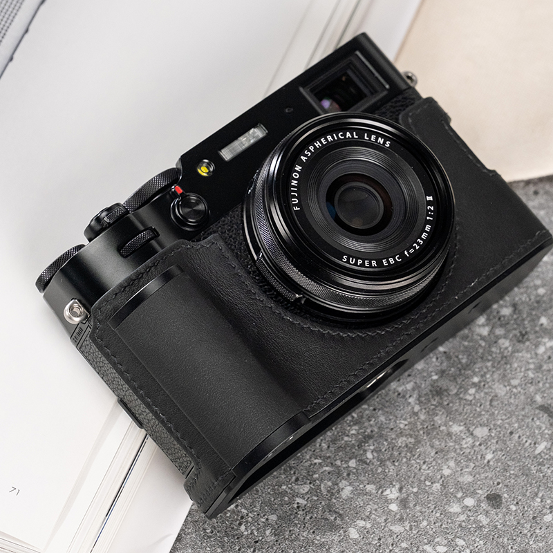 Real Leather Camera Bag Case Grip Protect Cover Belt For Fujifilm X-100V X100V - Picture 22 of 24