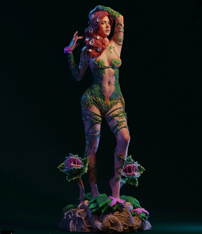 Poison Ivy 2 Vers Unpainted 3D Printing Resin Kits Figure 9.8" 13.3" Comic Model - Picture 18 of 19