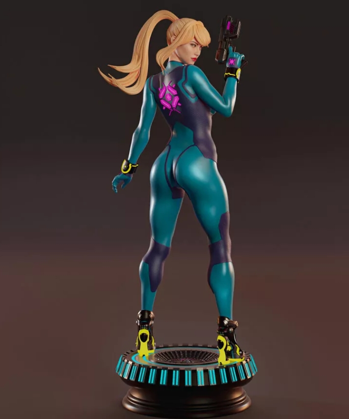 Samus Aran 2 Vers Sin Pintar Impresión 3D Resina Kits Figura Juego 9.8" 13.3" Modelo - Imagen 19 de 20