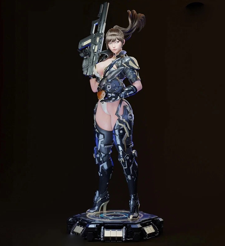 Ultimate Bunny 2 Vers Unpainted 3D Printing Resin Kit Figure 10.2" 13.7" Game Gk - Picture 12 of 13