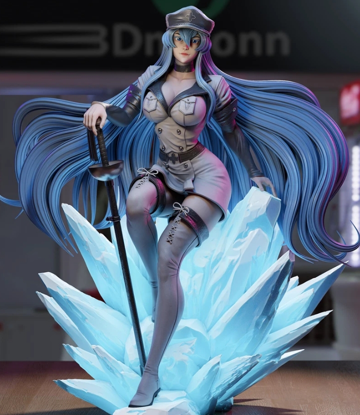 Kits de resina de impresión 3D sin pintar Esdeath 2 versículos figura 8,6" 11,4" modelo de anime Gk - Imagen 12 de 13