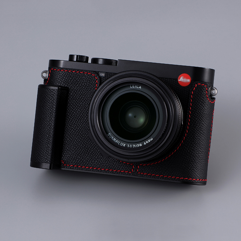 Genuine Leather Camera Bag Case Grip Protect Cover Belt Neck Strap For Leica Q3 - Picture 26 of 45