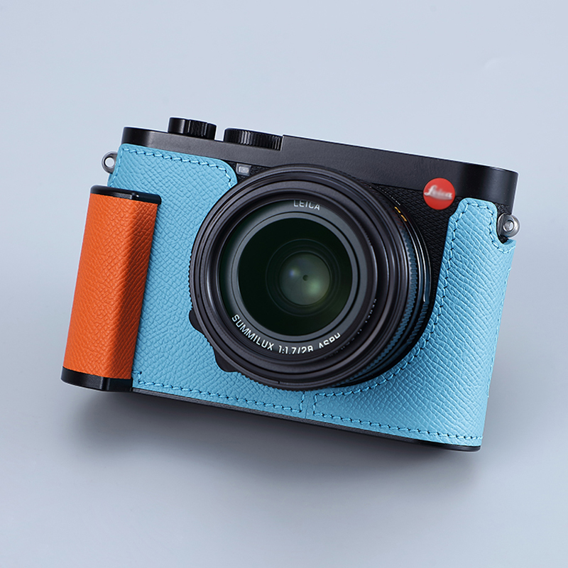 Genuine Leather Camera Bag Case Grip Protect Cover Belt Neck Strap For Leica Q3 - Picture 28 of 45