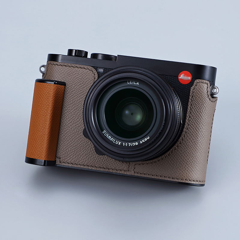 Genuine Leather Camera Bag Case Grip Protect Cover Belt Neck Strap For Leica Q3 - Picture 29 of 45