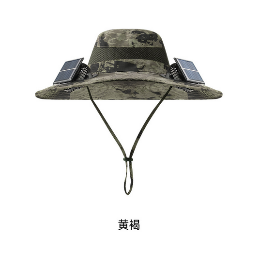 Unisex Exterior Alimentado Ventilador Ala Ancha Sombrero Verano Pesca Senderismo Gorra Nuevo - Imagen 14 de 15