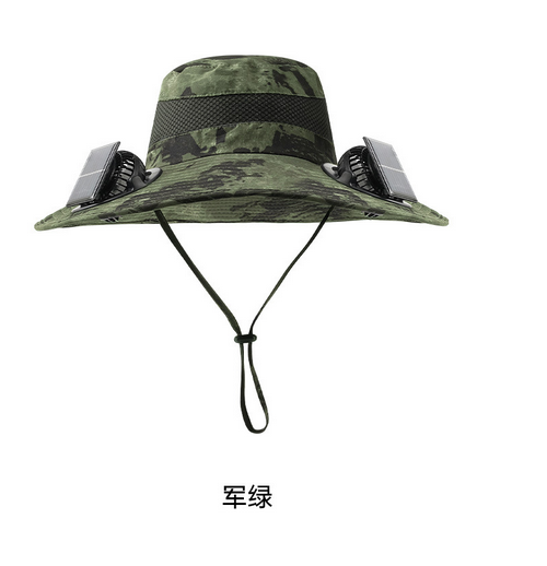 Unisex Exterior Alimentado Ventilador Ala Ancha Sombrero Verano Pesca Senderismo Gorra Nuevo - Imagen 13 de 15
