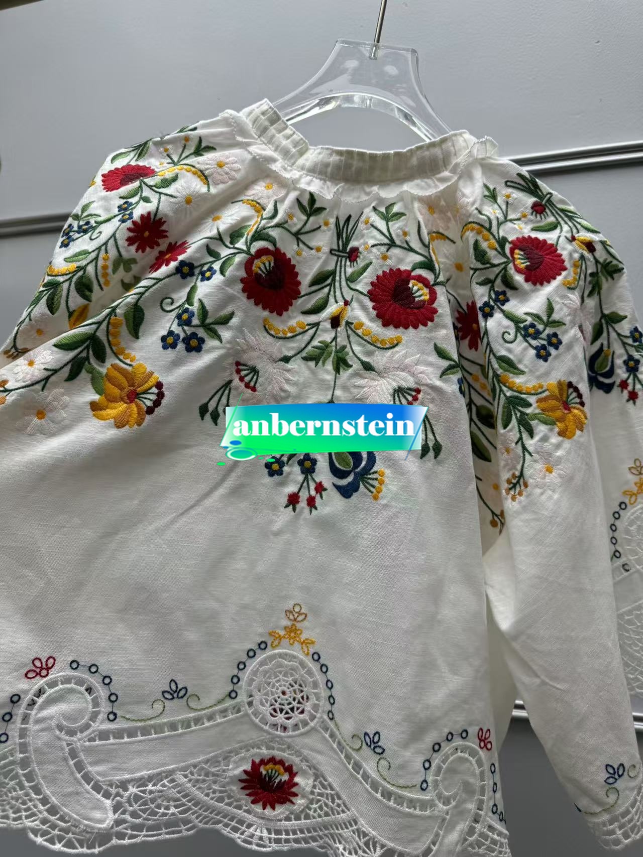Sea Nueva York Otoño Francés Nueva Retro Flor Bordado Encaje Camisa Suelta + Falda - Imagen 29 de 42