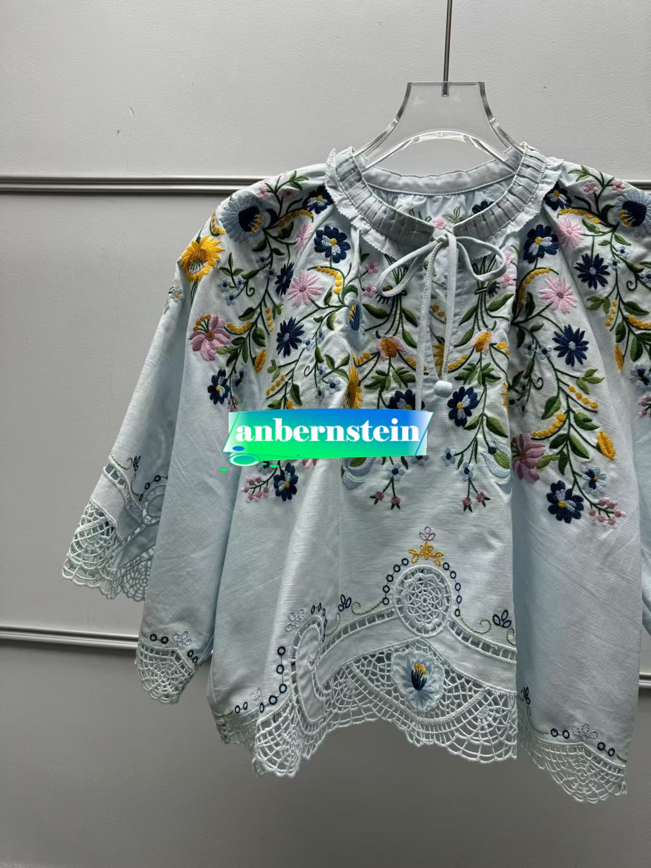 Sea Nueva York Otoño Francés Nueva Retro Flor Bordado Encaje Camisa Suelta + Falda - Imagen 33 de 42