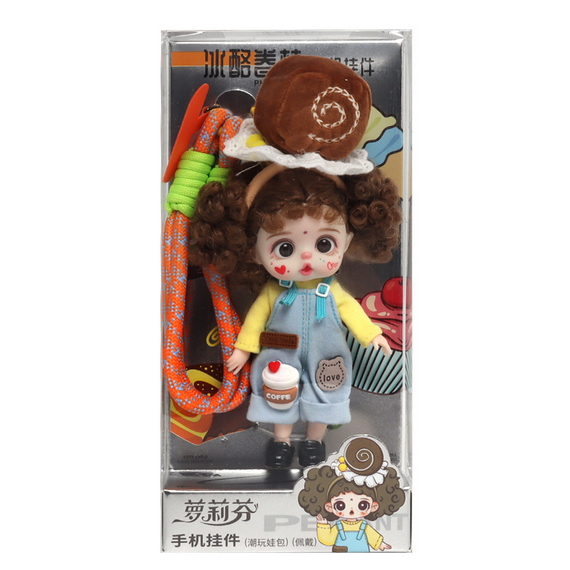 LUOLIFEN BJD bambola ragazza carina borsa telefono ciondolo 13 cm action figure giocattolo nuovo regalo - Foto 19 di 20