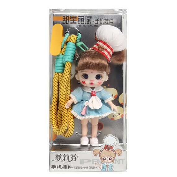 LUOLIFEN BJD bambola ragazza carina borsa telefono ciondolo 13 cm action figure giocattolo nuovo regalo - Foto 18 di 20