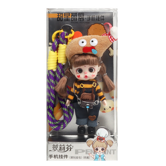 LUOLIFEN BJD bambola ragazza carina borsa telefono ciondolo 13 cm action figure giocattolo nuovo regalo - Foto 17 di 20