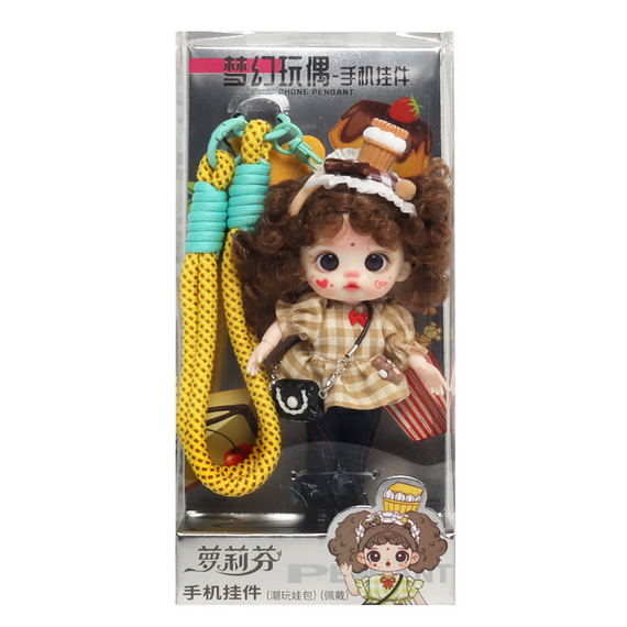 LUOLIFEN BJD bambola ragazza carina borsa telefono ciondolo 13 cm action figure giocattolo nuovo regalo - Foto 15 di 20
