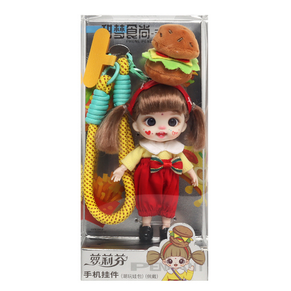 LUOLIFEN BJD bambola ragazza carina borsa telefono ciondolo 13 cm action figure giocattolo nuovo regalo - Foto 14 di 20