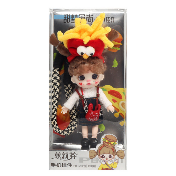 LUOLIFEN BJD bambola ragazza carina borsa telefono ciondolo 13 cm action figure giocattolo nuovo regalo - Foto 13 di 20