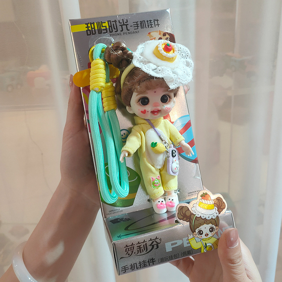 LUOLIFEN BJD bambola ragazza carina borsa telefono ciondolo 13 cm action figure giocattolo nuovo regalo - Foto 12 di 20
