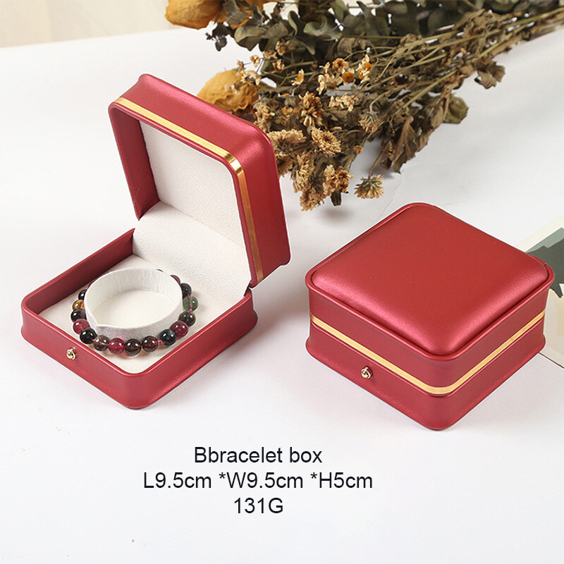 Scatola portagioie in pelle anello orecchini collana bracciale regalo organizer contenitore - Foto 30 di 43