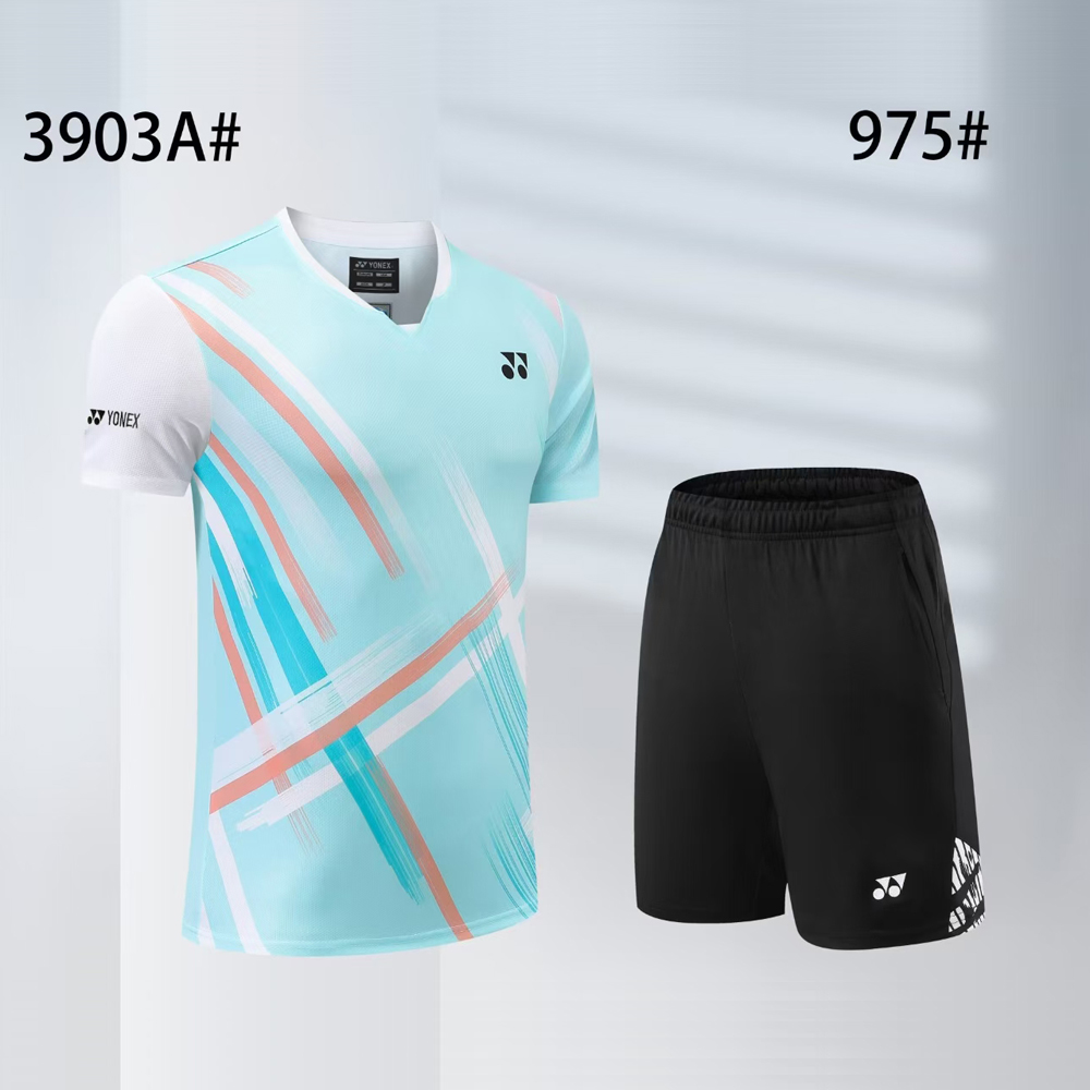 YONEX Men's Table Tennis Badminton T-shirt and Shorts Suit Sports Set 25-08081 - Picture 7 of 8