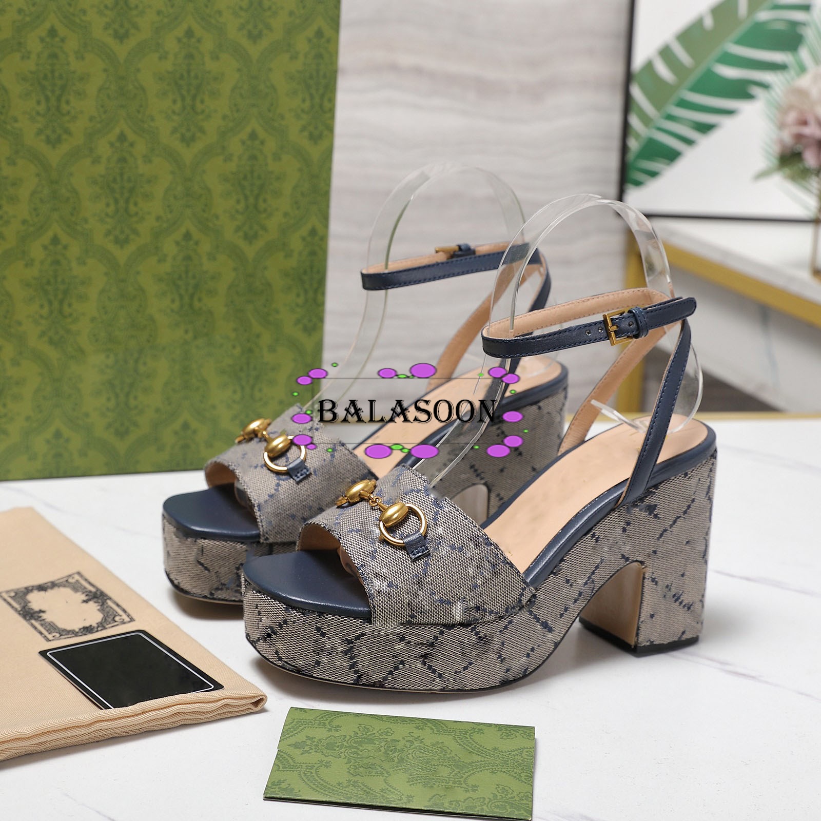 Classic Jacquard Wedge Sandals Spring/Summer 2025 Women's Sandals - Picture 6 of 6