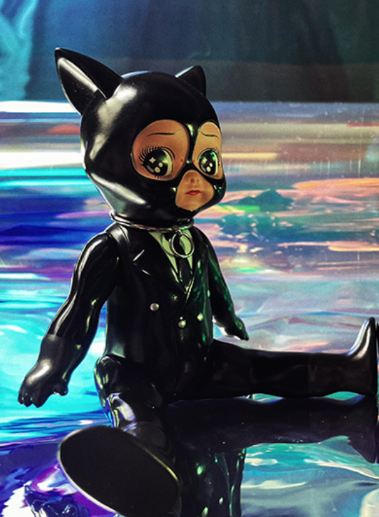 Poor Hostel XiaoAi And Catwoman Limited Version Sofubi Fashion Figure New - Picture 11 of 11