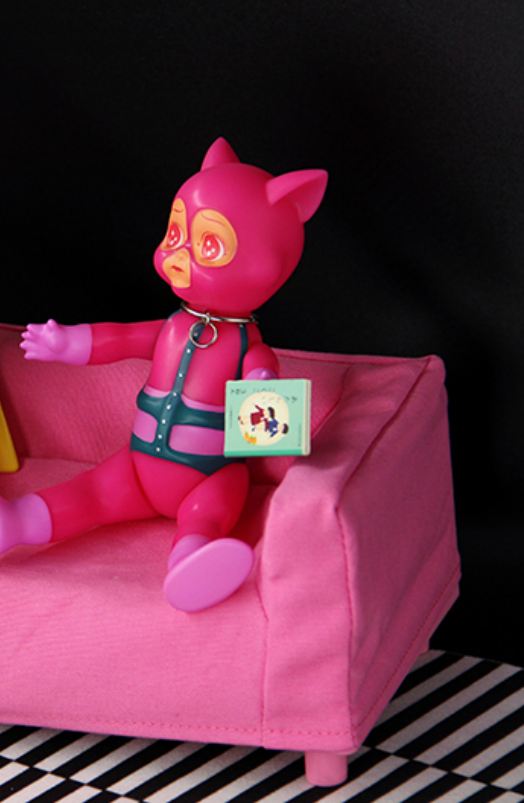 Figura de Moda Sofubi Poor Hostel XiaoAi Y Catwoman Rosa Versión Limitada Nueva - Imagen 14 de 14