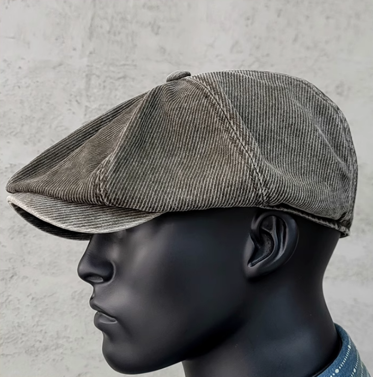 New Men Washed Newsboy Cap Beret Vintage Casual Hat Painter's Hat Cotton Hat - Picture 18 of 18