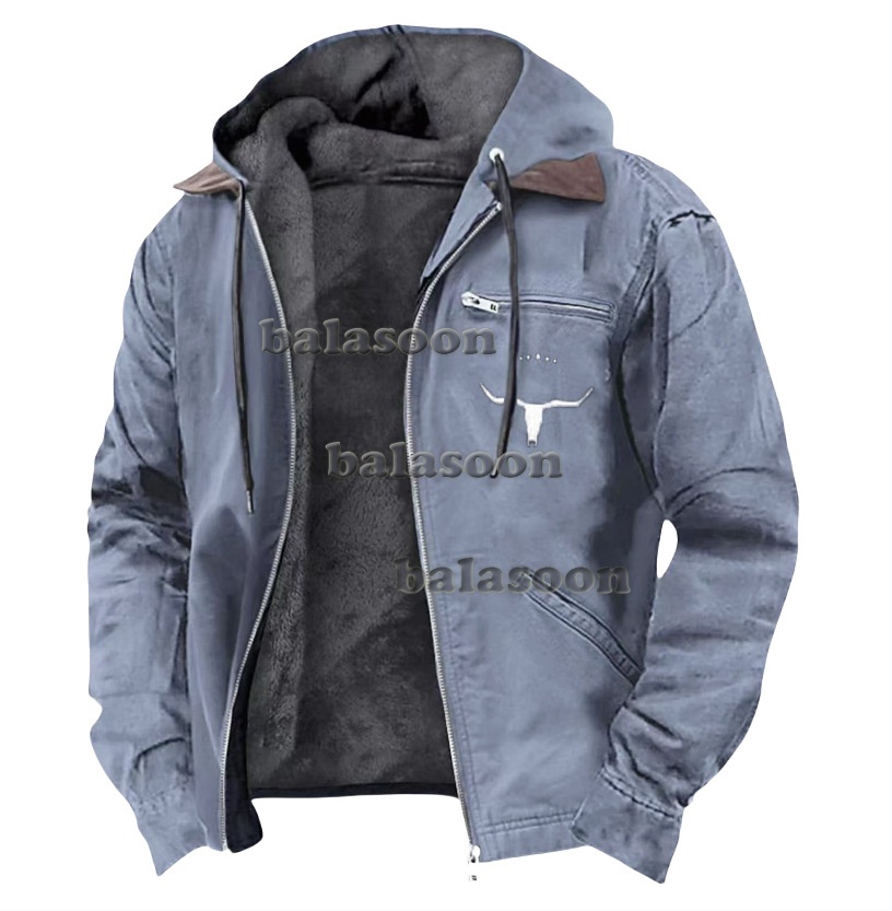 Men's Casual Padded Jacket Winter Warm Hooded Soft Comfort Coat Thick Jacket Top - Picture 27 of 31
