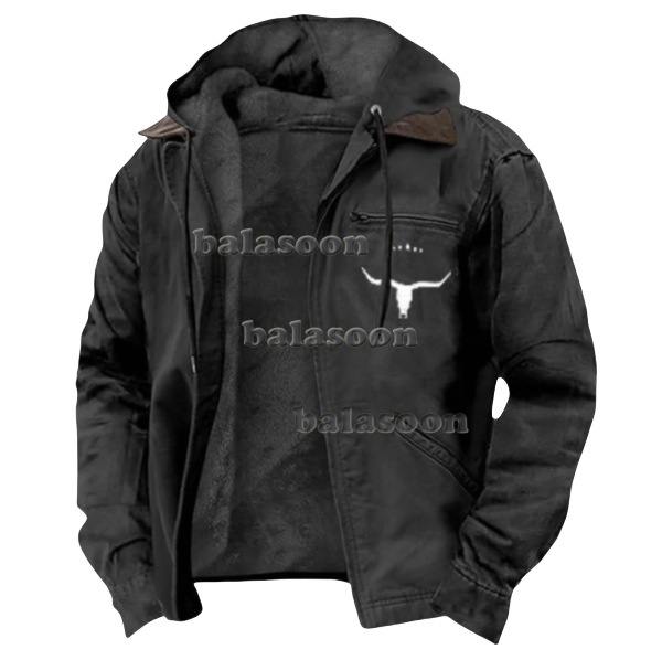 Men's Casual Padded Jacket Winter Warm Hooded Soft Comfort Coat Thick Jacket Top - Picture 29 of 31